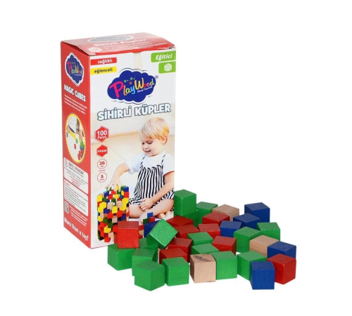 Playwood Ahşap 100 Parça Sihirli Küpler
