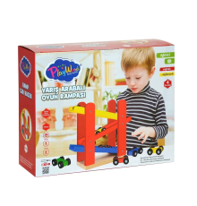 Playwood Ahşap Yarış Arabalı Oyun Rampası