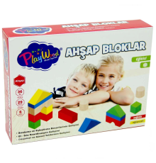 Playwood Eğitici Ahşap Bloklar 29 Parça
