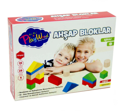 Playwood Eğitici Ahşap Bloklar 29 Parça