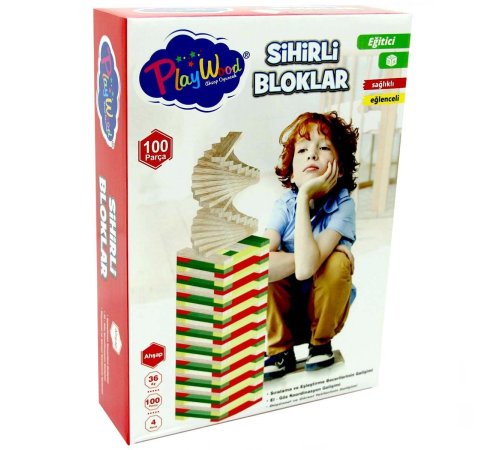 Playwood Eğitici Sihirli Bloklar 100 Parça