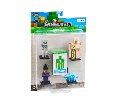 PMI MC2040 Minecraft 3D Figür Toppeez 5li Set PMI MC2040 Minecraft 3D Figür Toppeez 5li Set