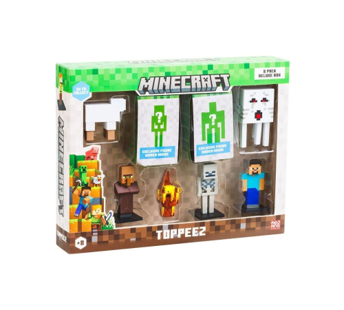 PMI MC2070 Minecraft 3D Figür Toppeez 8li Delüks Set