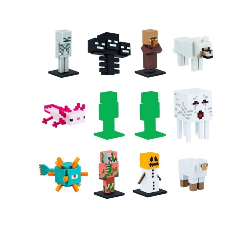 PMI MC2080 Minecraft 3D Figür Toppeez 12li Delüks Set