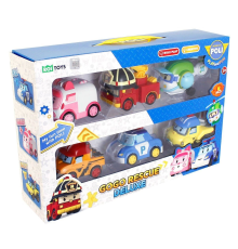 POLI ZR-914 Robocar Poli Gogo Rescue Deluxe 6 Lı Set -