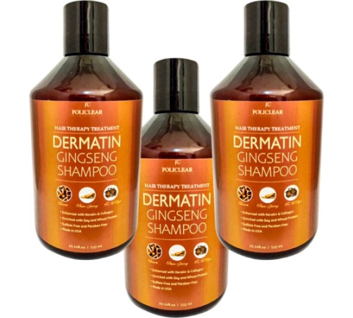 Policlear Dermatin Shampoo Ginsengli Özel Bakım Şampuanı 500 ml x 3 adet Policlear Dermatin Shampoo Ginsengli Özel Bakım Şampuanı 500 ml x 3 adet