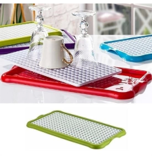 Pratik Lavabo Tezgah Üstü Bulaşık Kurutmalığı Süzmatik 22x40 cm