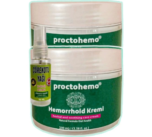 Proctohemo Krem 100 ml x 2 adet + Çörek Otu Yağı 30 ml Proctohemo Krem 100 ml x 2 adet + Çörek Otu Yağı 30 ml