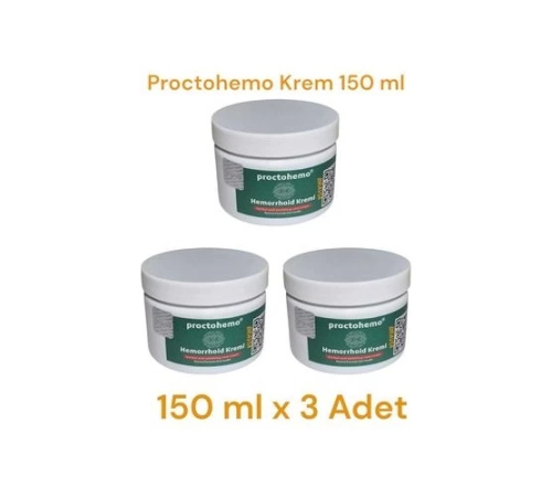Proctohemo Krem 150 ml - Hemorrhoid Cream x 3 Adet Proctohemo Krem 150 ml - Hemorrhoid Cream x 3 Adet