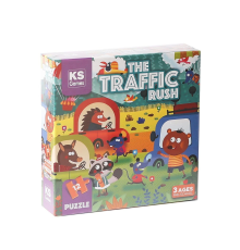 PRS 32702 The Traffic Rush Pre School Puzzle 12 Parça