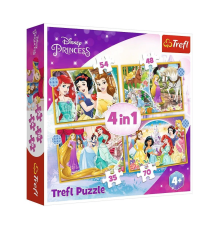 PUZZLE-34385 Disney Princess 4IN1 Puzzle