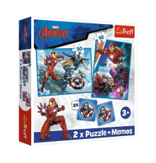 PUZZLE-93333 2W1 Marvel The Avengers Çocuk Puzzle