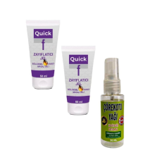 Quick Gel İnce Bir Karın ve Bel İçin Masaj Bakım Kremi 50 mlx 2 ad+Çörek Otu Yağı 30 ml