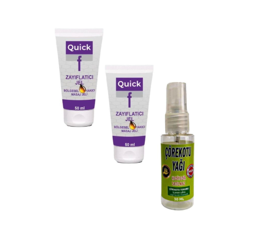 Quick Gel İnce Bir Karın ve Bel İçin Masaj Bakım Kremi 50 mlx 2 ad+Çörek Otu Yağı 30 ml Quick Gel İnce Bir Karın ve Bel İçin Masaj Bakım Kremi 50 mlx 2 ad+Çörek Otu Yağı 30 ml