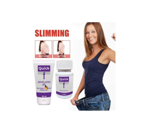 Quick Gel Vücut Zayıflatmaca Masaj Kremi 50 ml+ Quick 15 Gıda Takviyesi ile Quick Gel Vücut Zayıflatmaca Masaj Kremi 50 ml+ Quick 15 Gıda Takviyesi ile