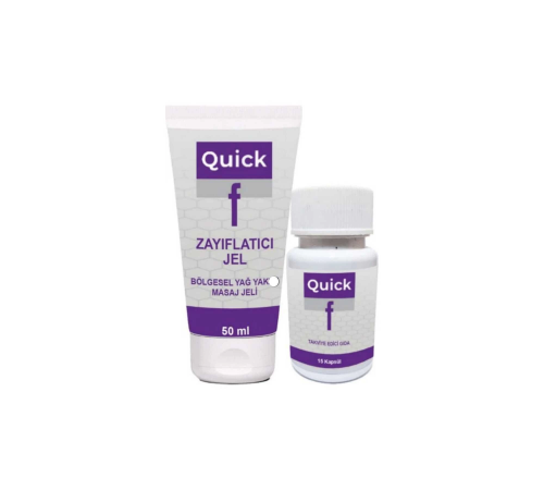 QuickF Bölgesel Yağ Yakımını Destekleyen Selülitinizin Yeni Sırrı Jel 50 ml + QuickF 15'li Diyet Cap QuickF Bölgesel Yağ Yakımını Destekleyen Selülitinizin Yeni Sırrı Jel 50 ml + QuickF 15'li Diyet Cap