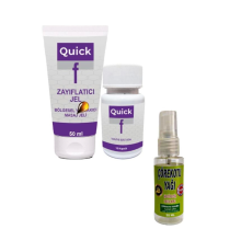 QuickF İnceltilmiş Beliniz ve Silüetinizin Bakım Seti + Masaj Yağı 30 ml