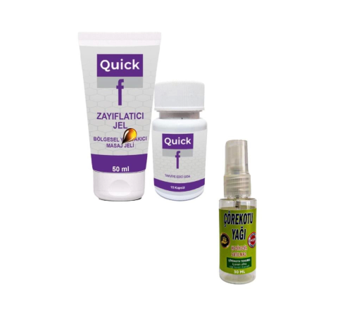QuickF İnceltilmiş Beliniz ve Silüetinizin Bakım Seti + Masaj Yağı 30 ml QuickF İnceltilmiş Beliniz ve Silüetinizin Bakım Seti + Masaj Yağı 30 ml