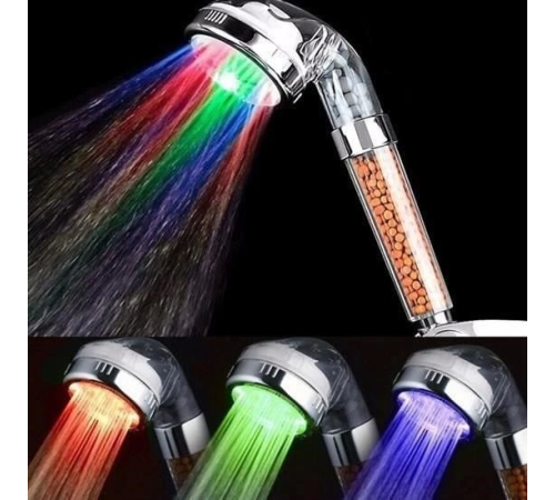Renk Değiştiren Led Işıklı Su Tasarruflu Basınçlı Duş Başlığı