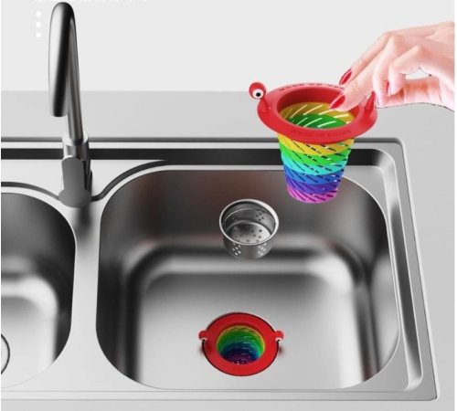 Renkli 6 Kademeli Lavabo Süzgeci Renkli 6 Kademeli Lavabo Süzgeci