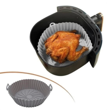 Renkli Isıya Dayanıklı Yıkanılabilir Silikon Fırın Ve Airfryer Yuvarlak Pişirme Matı 20 Cm