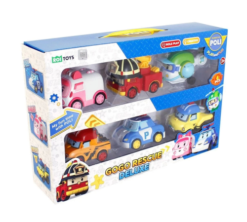 Robocar Poli Gogo Rescue Deluxe 6'lı Set Robocar Poli Gogo Rescue Deluxe 6'lı Set