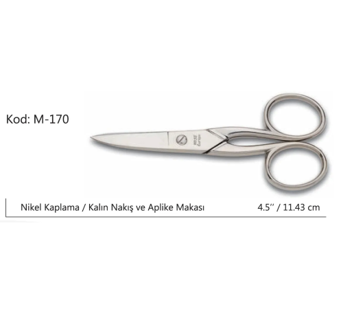 Rose Europe Kalın Nakış Makası Süper Kalite No:4.5 11,43 CM Rose Europe Kalın Nakış Makası Süper Kalite No:4.5 11,43 CM