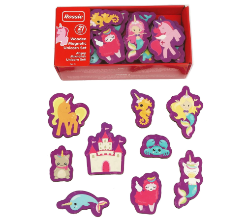Rossie Mıknatıslı Ahşap Unicorn Figürler Rossie Mıknatıslı Ahşap Unicorn Figürler