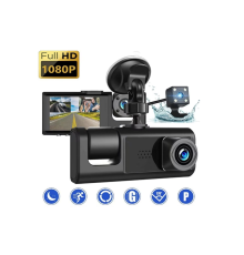 S-1 1080p Araç içi Kamera 3 Kameralı ( Ön Görüş - Geri görüş - İç Görüş ) Gece Görüşlü