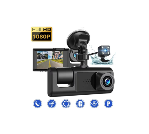 S-1 1080p Araç içi Kamera 3 Kameralı ( Ön Görüş - Geri görüş - İç Görüş ) Gece Görüşlü S-1 1080p Araç içi Kamera 3 Kameralı ( Ön Görüş - Geri görüş - İç Görüş ) Gece Görüşlü