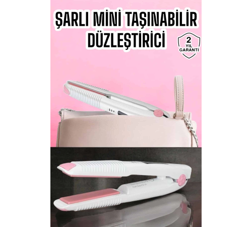 Saç Düzleştirici Şarjlı Seramik Kaplama Yeni Nesil Taşınabilir Düzleştirici