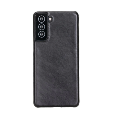 Samsung Galaxy S21 Plus Uyumlu Deri Arka Kapak UJ RST1 Siyah