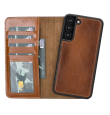 Samsung Galaxy S22 Plus Uyumlu Deri Cüzdanlı Kılıf MWWN RST2EF