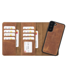 Samsung Galaxy S22 Plus Uyumlu Deri Cüzdanlı Kılıf Santa G19