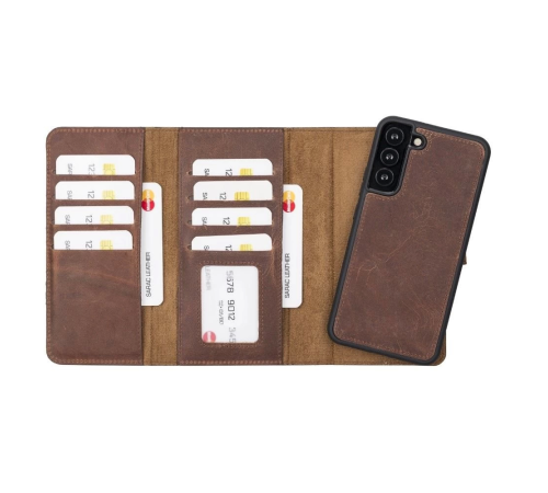 Samsung Galaxy S22 Plus Uyumlu Deri Cüzdanlı Kılıf Santa G2 Samsung Galaxy S22 Plus Uyumlu Deri Cüzdanlı Kılıf Santa G2