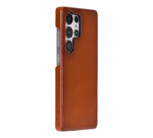 Samsung Galaxy S25 Ultra Uyumlu, Hakiki Deri, El Yapımı Arka Kapak, Gölgeli Taba