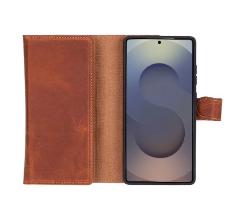 Samsung Galaxy S25 Ultra uyumlu, Hakiki Deri, El Yapımı, Cüzdanlı Kılıf, Karamel Samsung Galaxy S25 Ultra uyumlu, Hakiki Deri, El Yapımı, Cüzdanlı Kılıf, Karamel