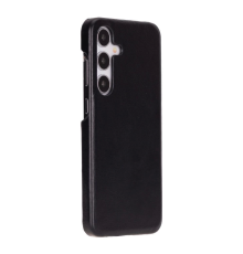 Samsung Galaxy S25 Uyumlu, Hakiki Deri, El Yapımı Arka Kapak, Kömür Siyah