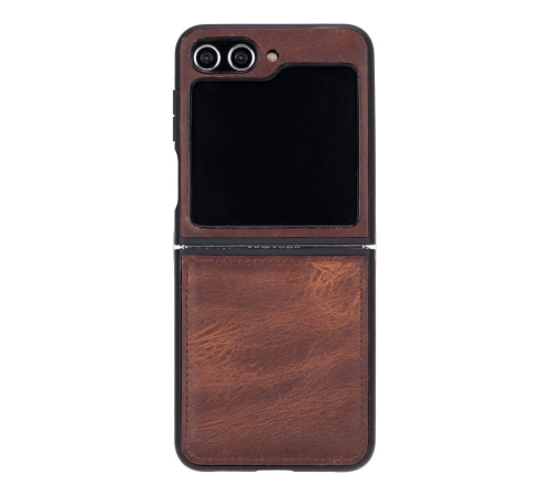 Samsung Galaxy Z Flip5 Uyumlu Deri Arka Kapak Antik Kahve Samsung Galaxy Z Flip5 Uyumlu Deri Arka Kapak Antik Kahve