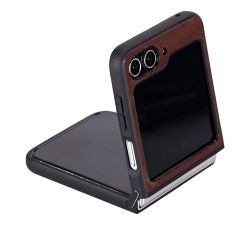Samsung Galaxy Z Flip5 Uyumlu Deri Arka Kapak Antik Kahve Samsung Galaxy Z Flip5 Uyumlu Deri Arka Kapak Antik Kahve