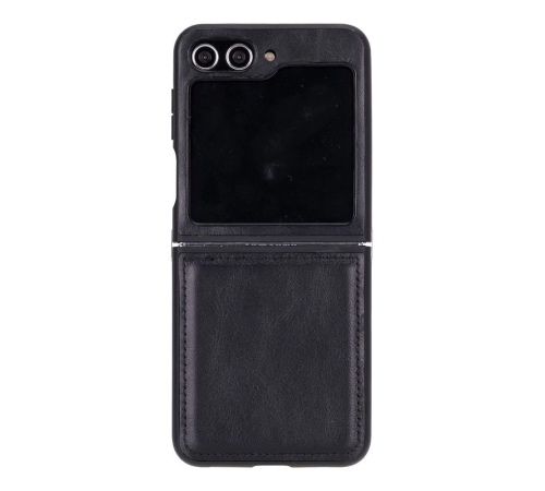 Samsung Galaxy Z Flip5 Uyumlu Deri Arka Kapak Parlak Siyah Samsung Galaxy Z Flip5 Uyumlu Deri Arka Kapak Parlak Siyah