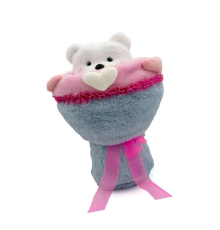 Sevgi Buketi Peluş Ayıcıklı Peluş Çiçek Buketi 40 cm