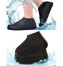 Silikon Ayakkabı Kılıfı Kaymaz Su Kir Geçirmez   M Beden Siyah