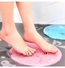 Silikon Fırçalı Banyo Masaj Matı ve  Ayaklar için Topuk Masaj Paspası -1 Adet Stokta Olan Renk Gönderilir