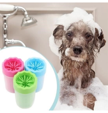 Silikon Jel Fırçalı Kedi Köpek Pati Ayak Temizleme Kovası Büyük
