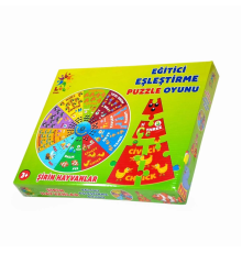 Şirin Hayvanlar İngilizce Eğitici Puzzle