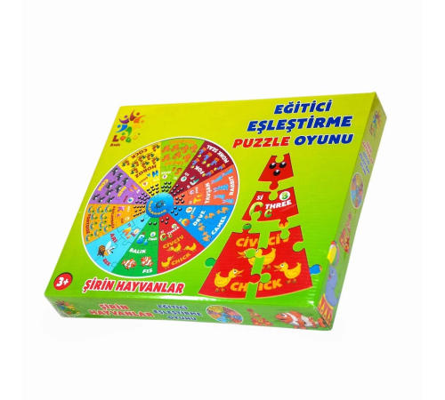 Şirin Hayvanlar İngilizce Eğitici Puzzle Şirin Hayvanlar İngilizce Eğitici Puzzle