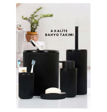 Siyah 5'li Banyo Takımı banyo Dekorasyonu Için Beşli Set banyo Aksesuar Ve Düzenleyicileri