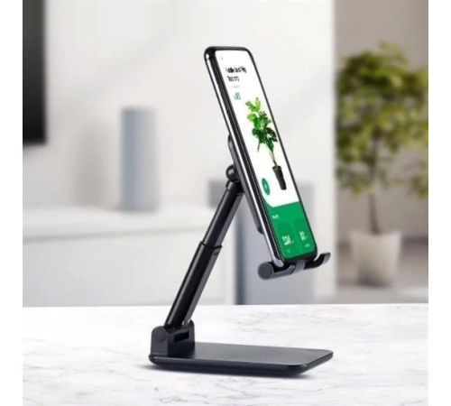 Siyah Aynalı Cep Telefonu Sabitleyici Stand Katlanabilir Ayarlanabilir Telefon Standı