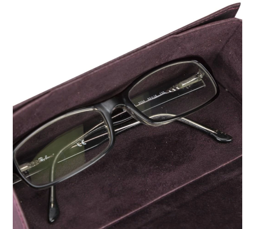 Smart Glass Deri Gözlük Kılıfı TN6 Mor Smart Glass Deri Gözlük Kılıfı TN6 Mor
